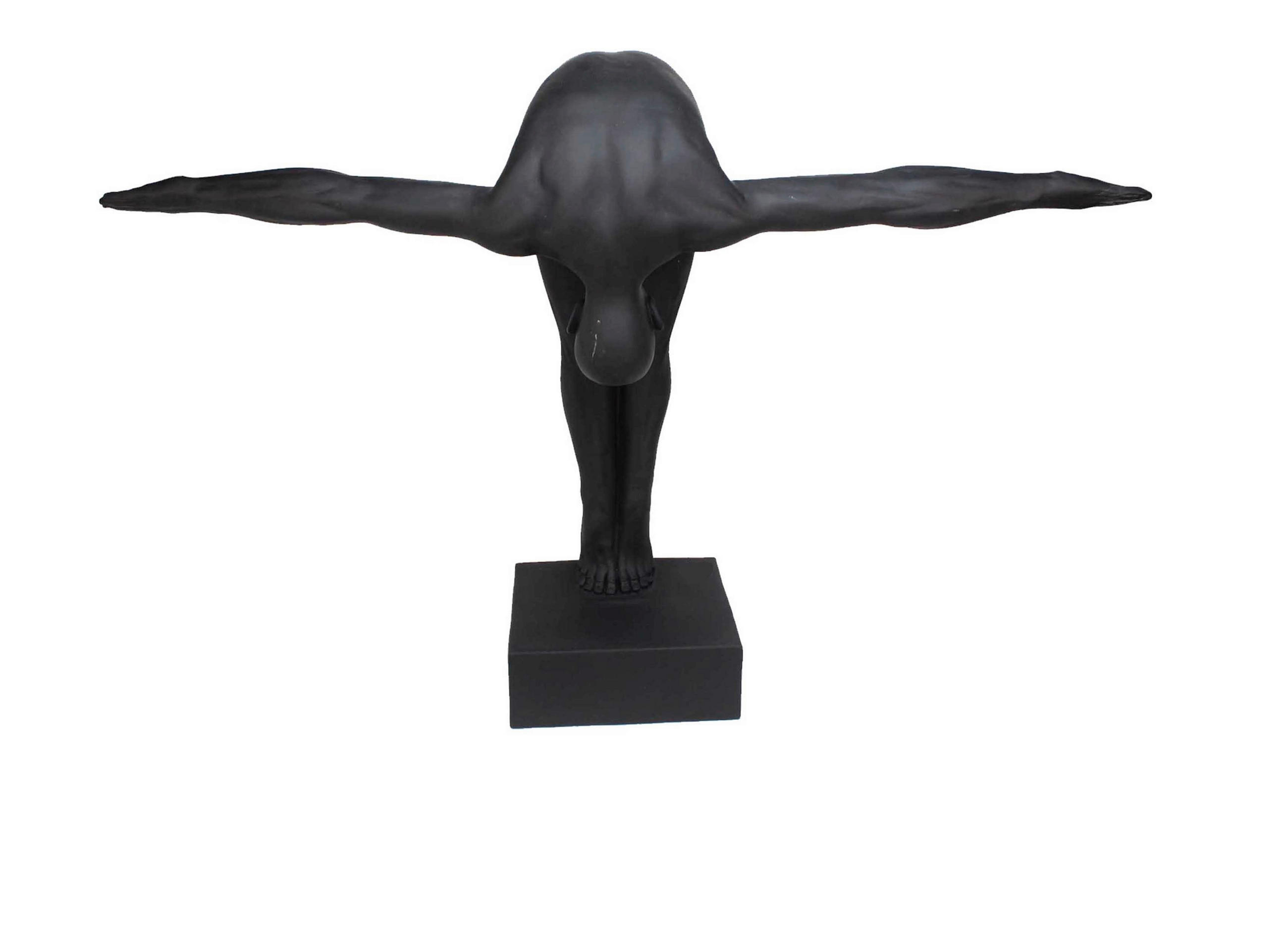 SKULPTUR - Schwarz, Design, Kunststoff (117/80,5/38cm) - Ambia Home