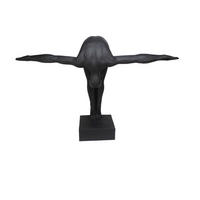 SKULPTUR - Schwarz, Design, Kunststoff (117/80,5/38cm) - Ambia Home