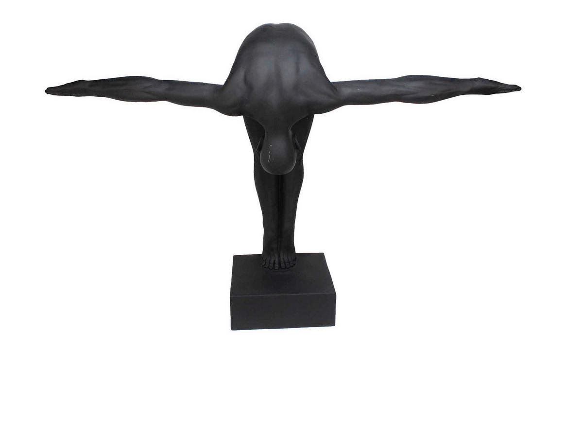 SKULPTUR - Schwarz, Design, Kunststoff (117/80,5/38cm) - Ambia Home