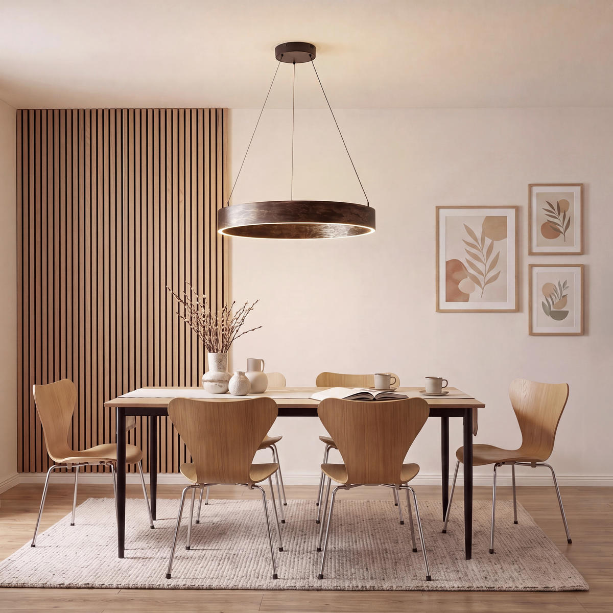 LED-HÄNGELEUCHTE Oxira 59/120 cm  - Multicolor/Schwarz, Design, Kunststoff/Metall (59/120cm) - Dieter Knoll