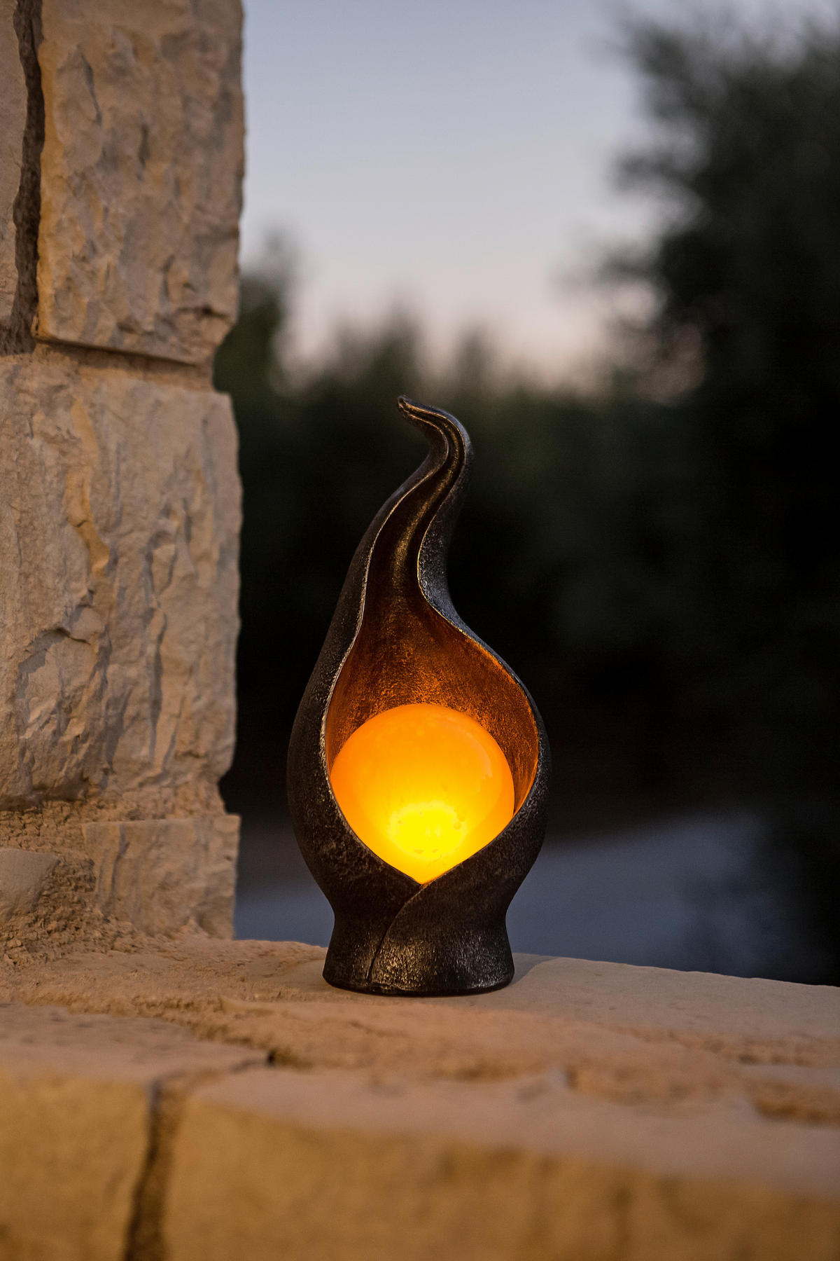 SOLARLEUCHTE - Silberfarben/Goldfarben, Lifestyle, Glas/Kunststoff (12/11/26,5cm) - Ambia Garden