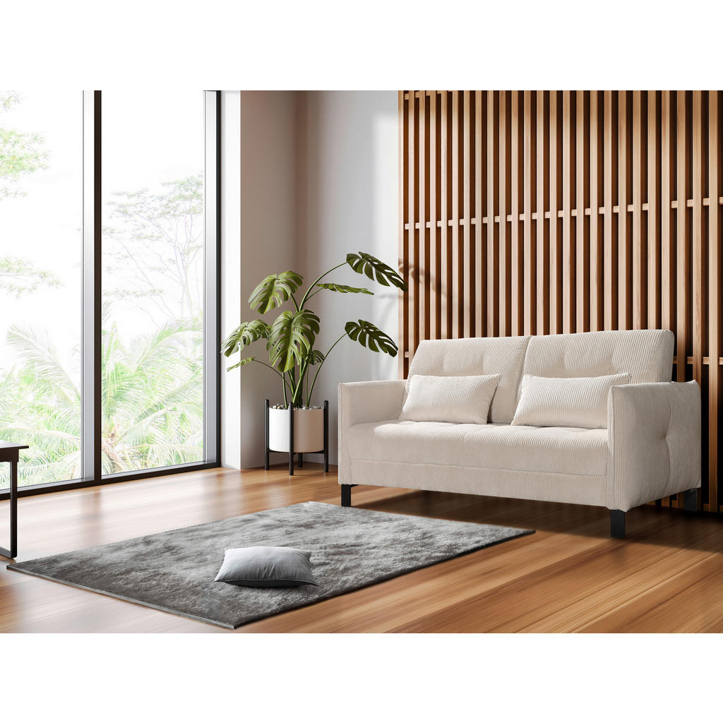 Thumbnail - Novel Schlafsofa, Beige, Textil, 2-Sitzer, Füllung: Schaumstoffflocken, 170x88x110 cm, Fußauswahl, Stoffauswahl, Armteil...