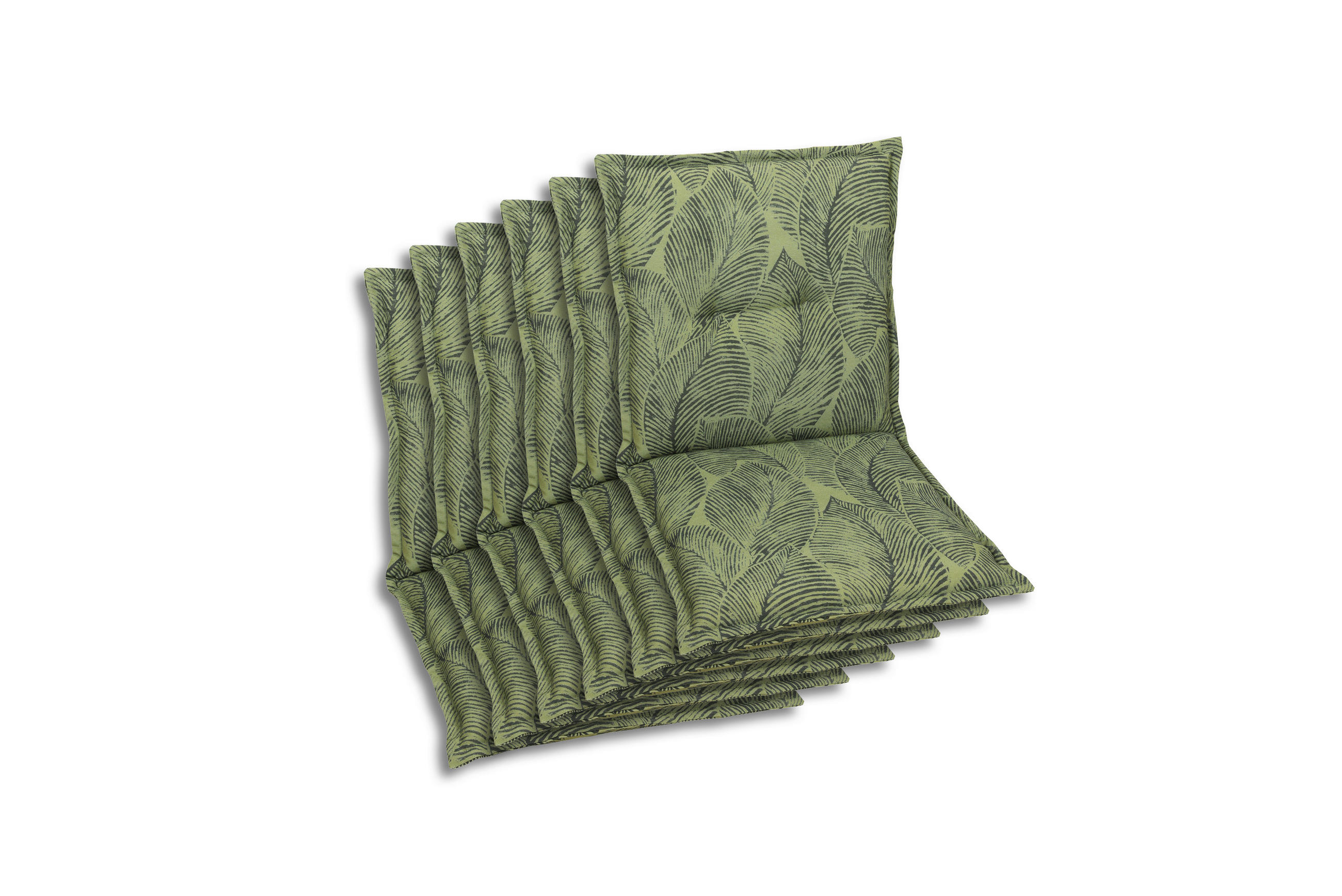 SESSELAUFLAGENSET Blätter  - Grün, Basics, Textil (50/7/100cm)