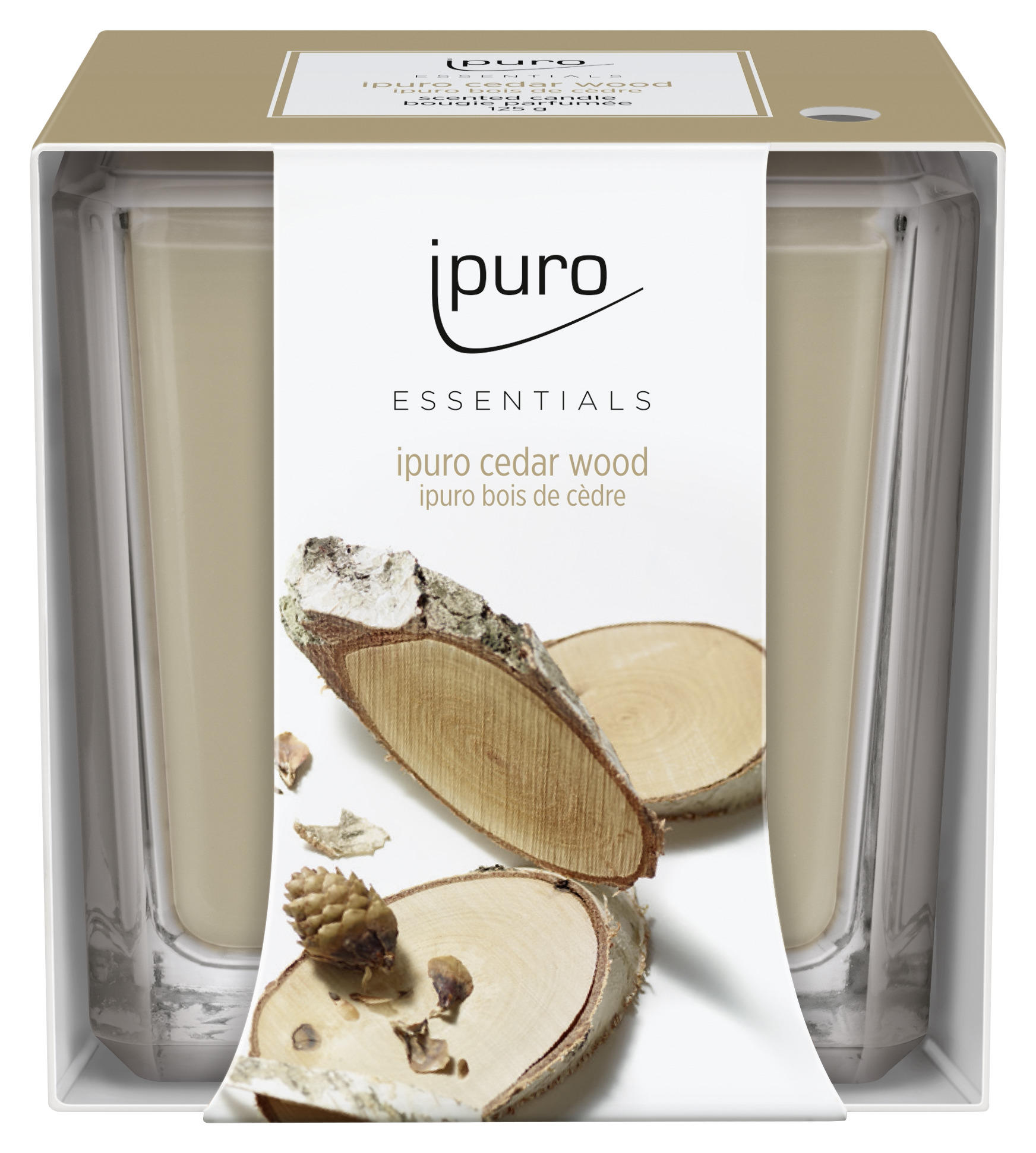 DOFTLJUS cederträ  - beige, Basics, glas (6,9/6,9/6,9cm) - Ipuro
