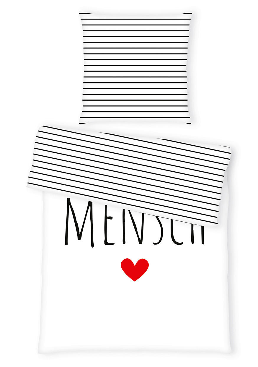 BETTWÄSCHE Renforcé 135/200 cm  - Rot/Schwarz, Design, Textil (135/200cm) - Herding