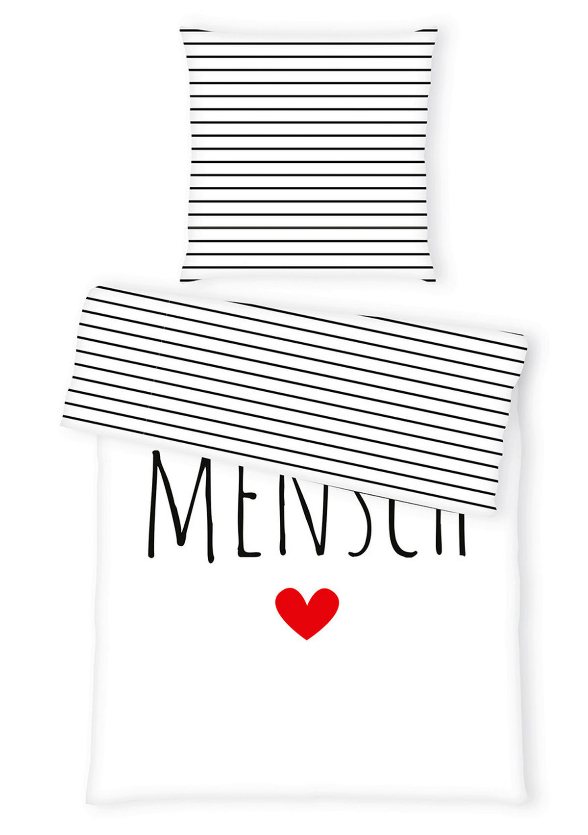 BETTWÄSCHE Renforcé 135/200 cm  - Rot/Schwarz, Design, Textil (135/200cm) - Herding