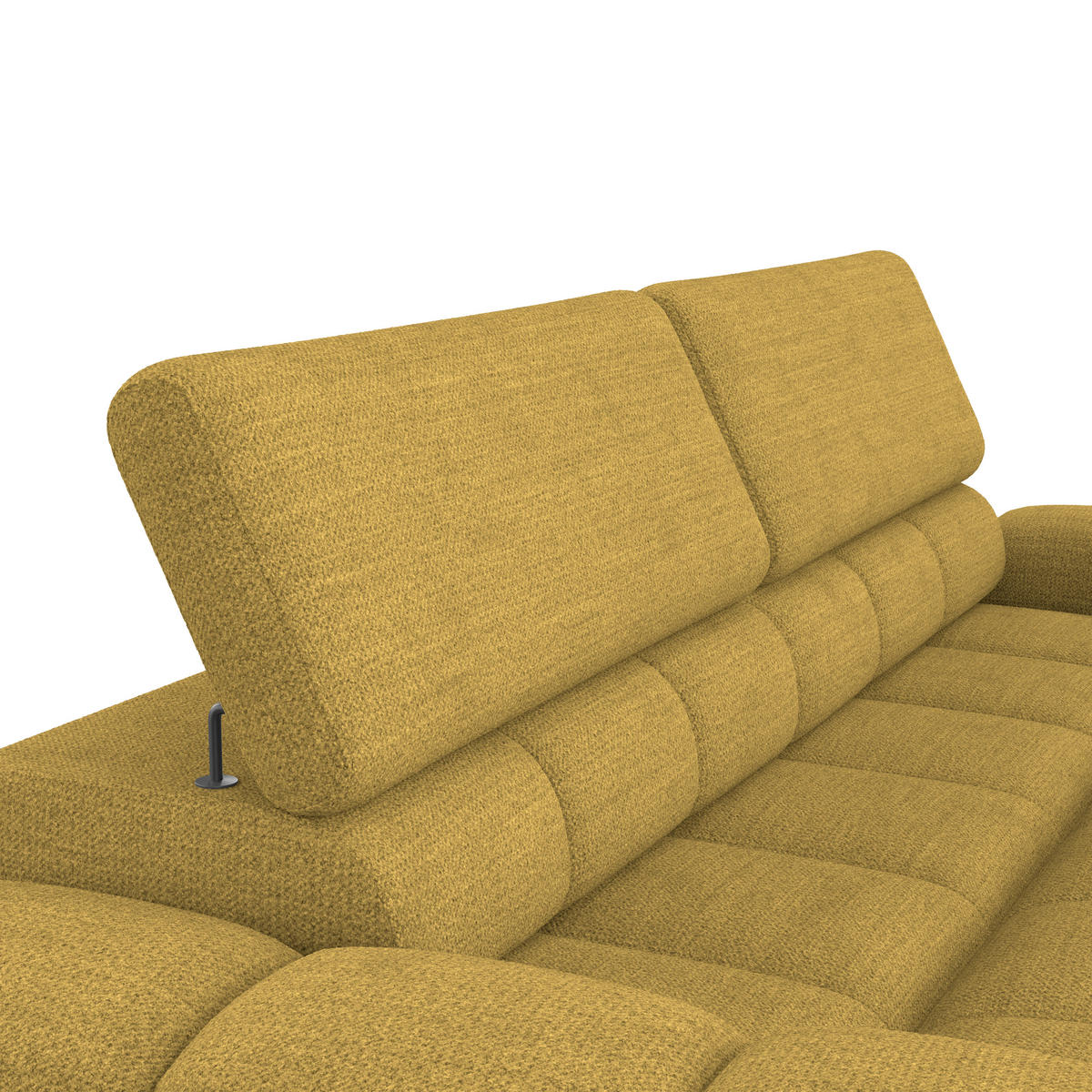 BIGSOFA Webstoff Grün, Senfgelb  - Senfgelb/Schwarz, Design, Kunststoff/Textil (248/77-97/108cm) - Welnova