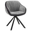 ARMLEHNSTUHL  in Eisen Chenille, Samt  - Dunkelgrau/Schwarz, Design, Textil/Metall (62/85/62cm) - Hom`in
