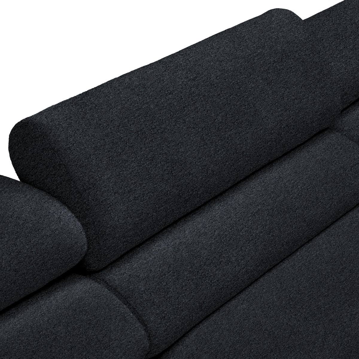 ECKSOFA in Velours Anthrazit  329/150 cm  - Anthrazit/Buchefarben, Design, Holz/Textil (329/150cm) - Lomoco