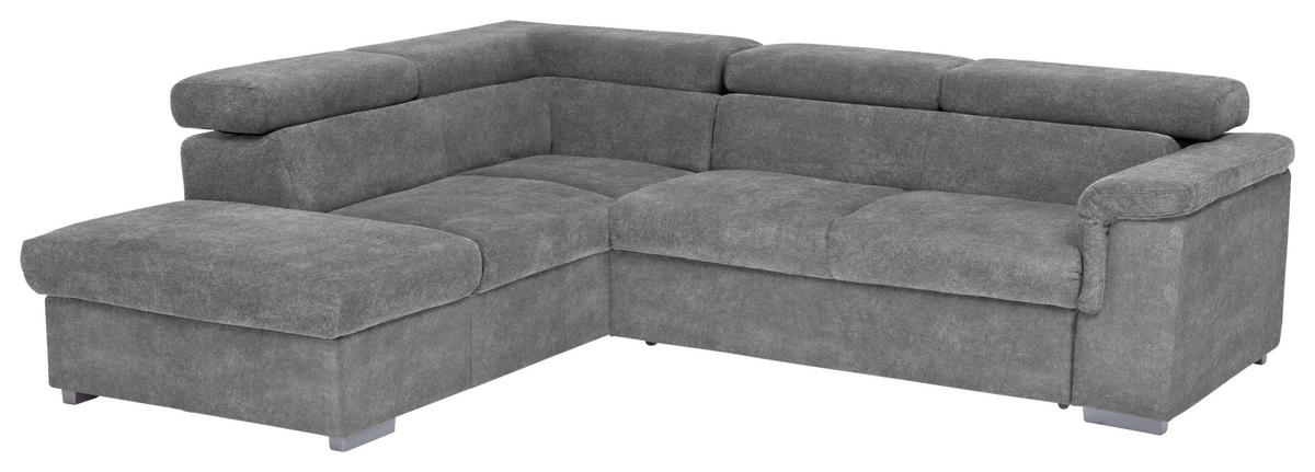 KUTNA GARNITURA drvo, tekstil  siva   - siva, Basics, drvo/tekstil (217/252cm) - MID.YOU
