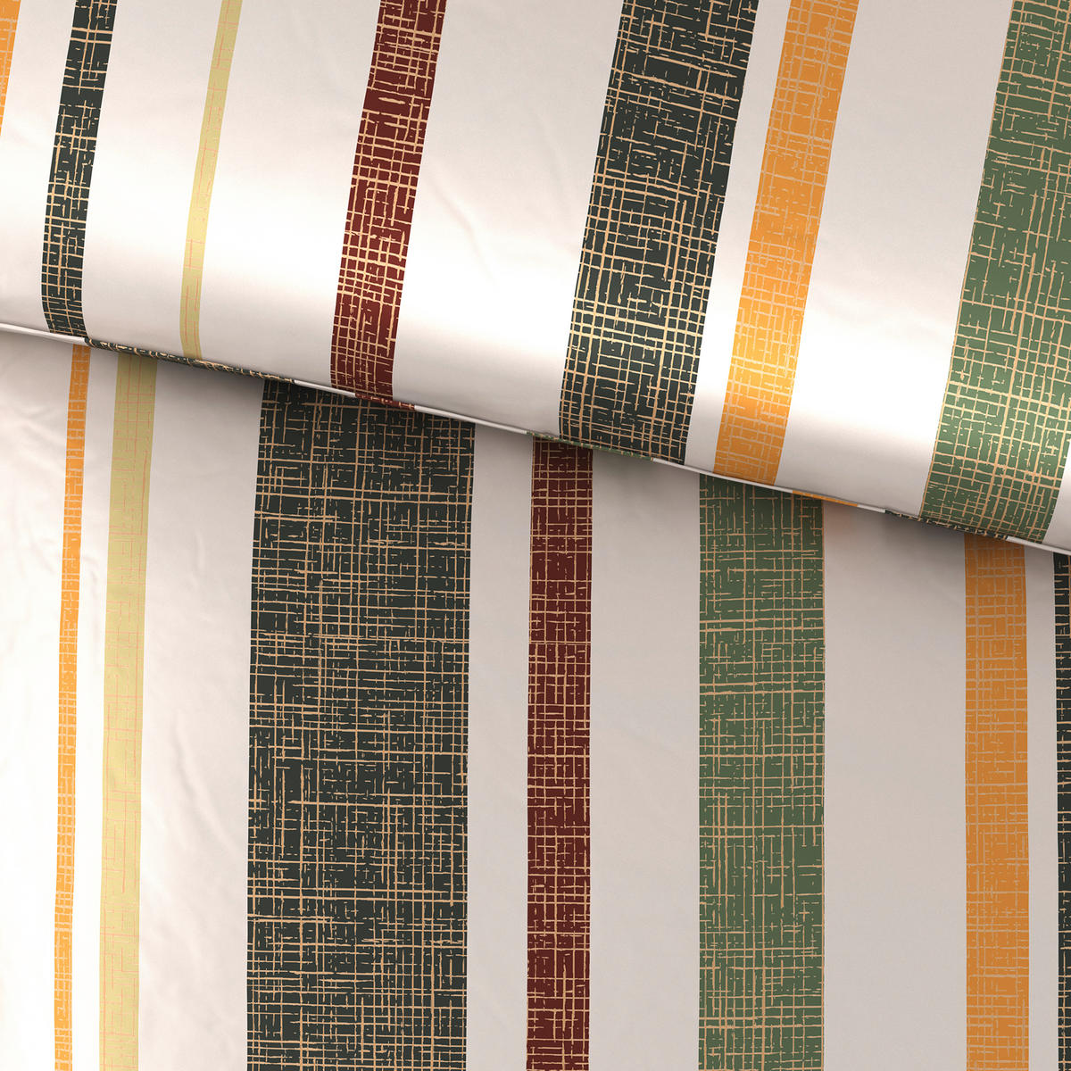 POSTELJINA COSLADA STRIPE 140/200 cm saten zelena  - zelena, Konvencionalno, tekstil (140/200cm) - Bio:Vio