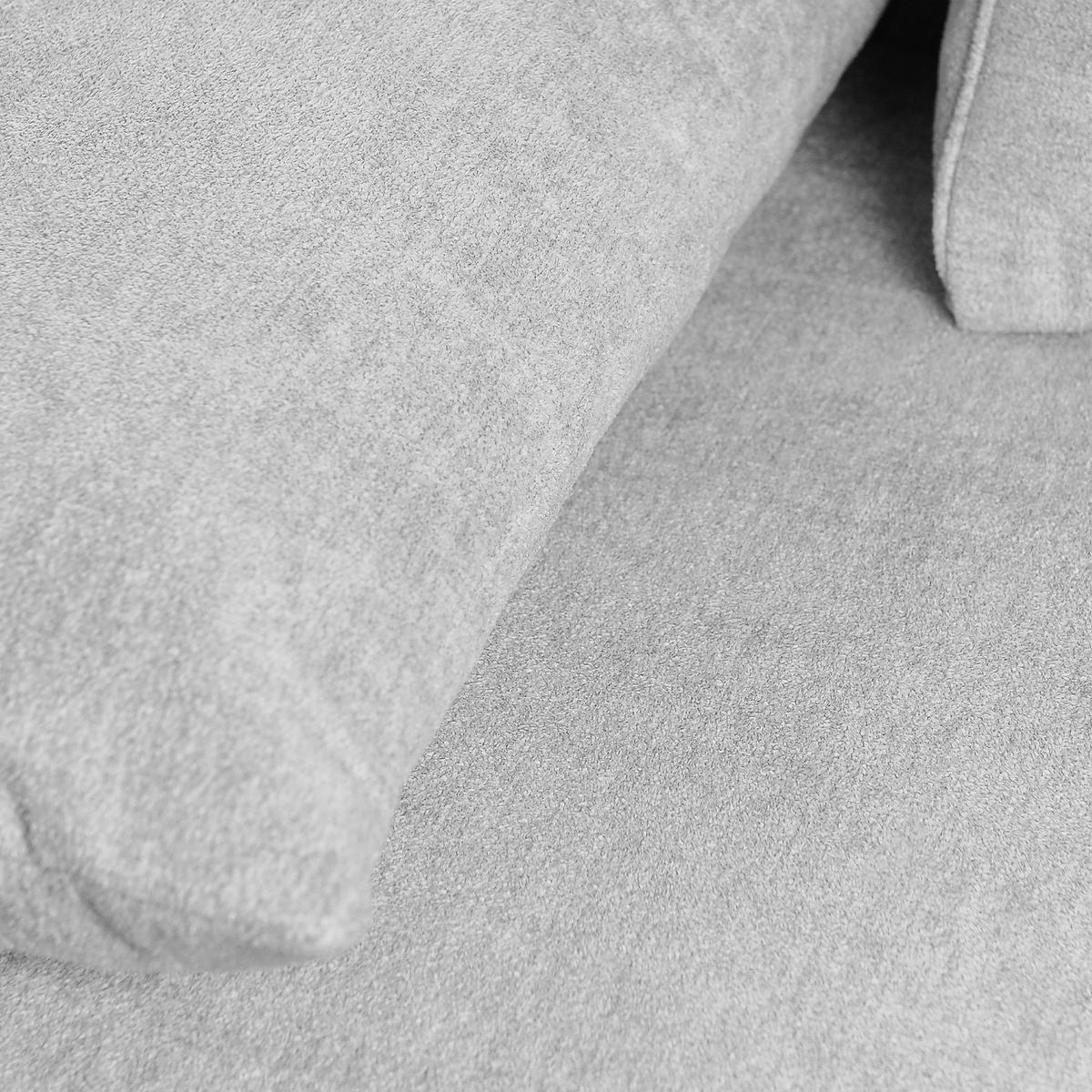SCHLAFSOFA Webstoff Hellgrau  - Dunkelbraun/Hellgrau, Design, Holz/Textil (202/85/110cm) - MID.YOU