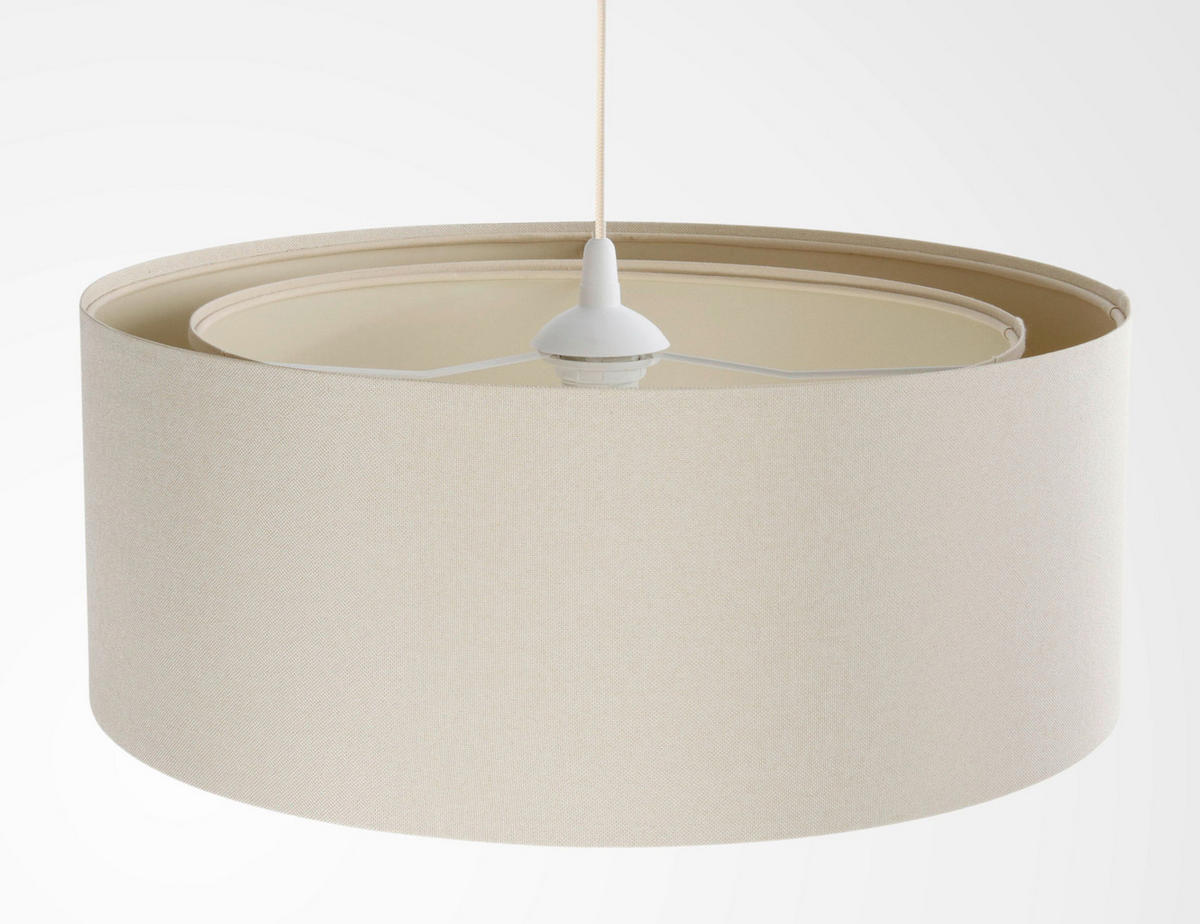 HÄNGELEUCHTE Boho 50/88 cm   - Beige/Creme, Design, Kunststoff/Textil (50/88cm)