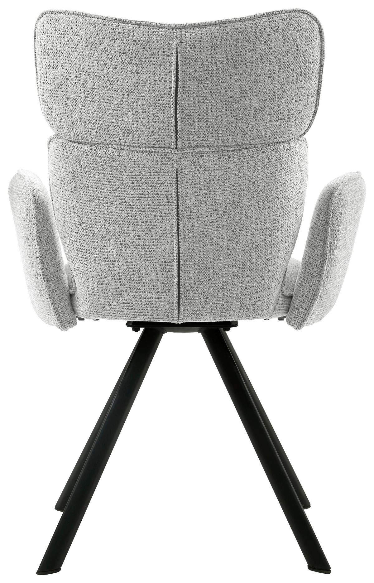 ARMLEHNSTUHL  in Eisen Leinenoptik  - Schwarz/Grau, Design, Holz/Textil (64,5/93/61cm) - Hom`in
