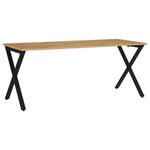 SCHREIBTISCH 180/80/75 cm  in Schwarz, Eichefarben  - Eichefarben/Schwarz, MODERN, Holzwerkstoff/Metall (180/80/75cm) - Novel