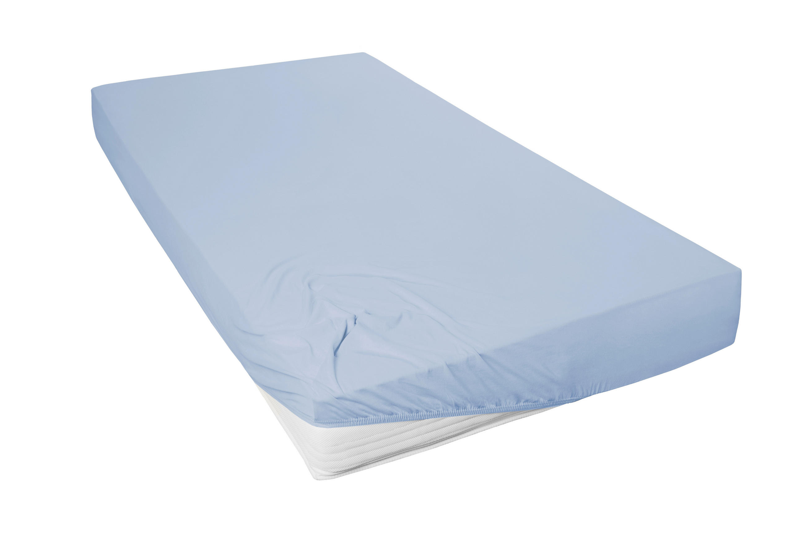 SPANNLEINTUCH 150/200 cm Jersey  - Hellblau, Basics, Textil (150/200cm)
