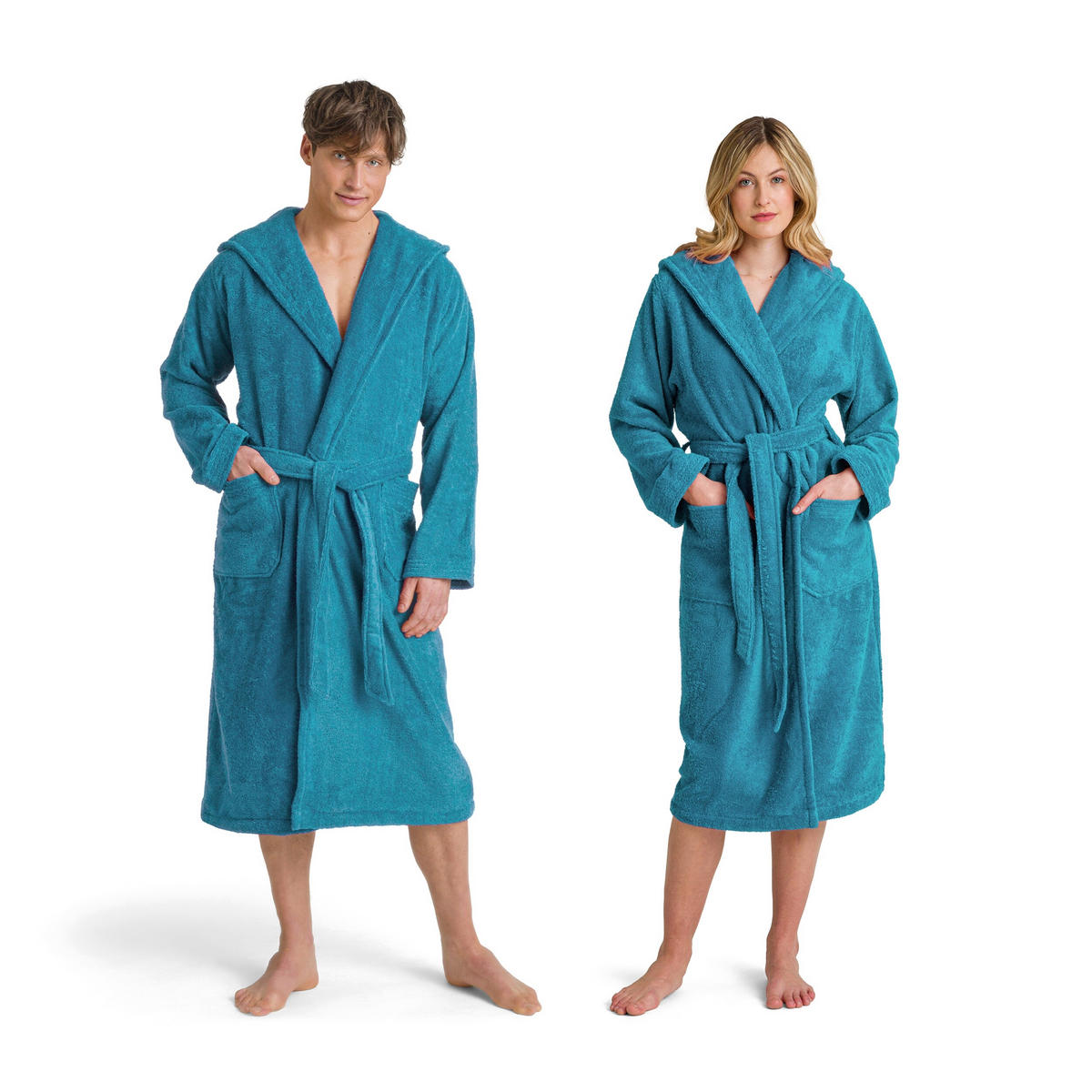 BADEMANTEL XL Unisex  - Türkis, Basics, Textil (XLnull) - Moeve