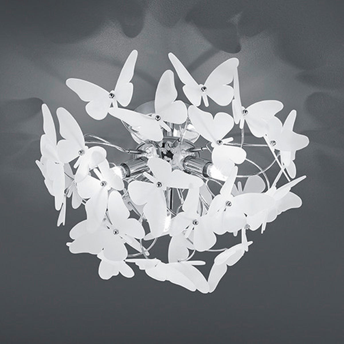 KINDERDECKENLEUCHTE - Chromfarben/Weiss, Design, Kunststoff/Metall (45/28,5cm)