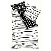 POSTELJINA MOTION 200/200 cm saten crna, bela  - bela/crna, Konvencionalno, tekstil (200/200cm) - Kaeppel