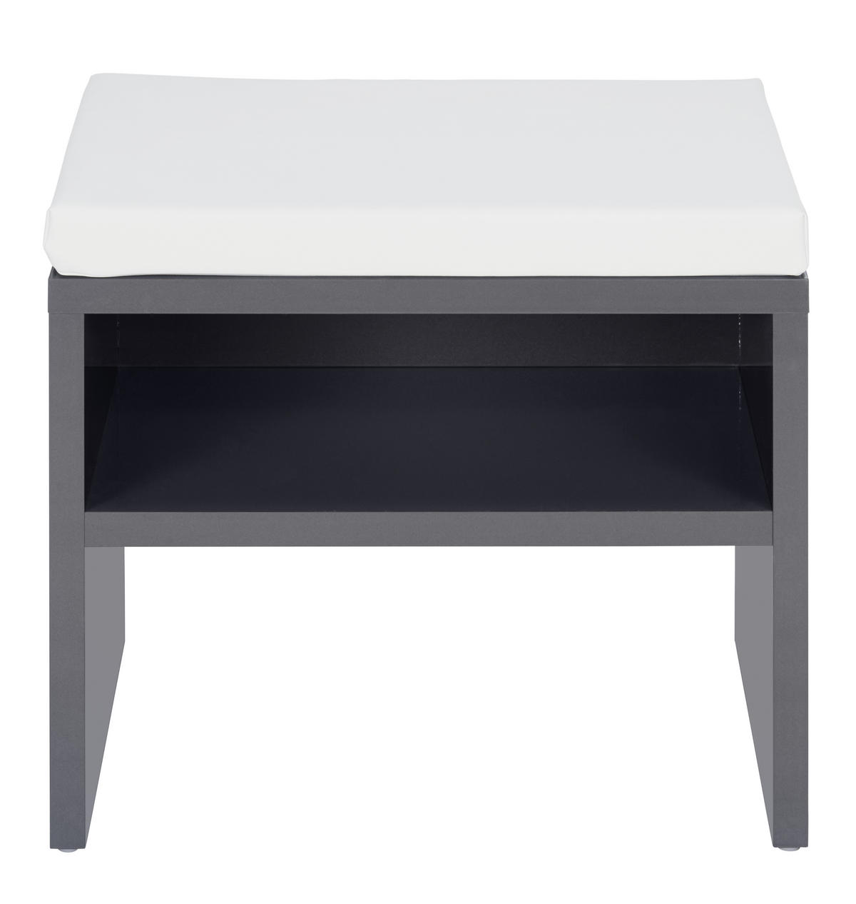 SITZBANK  in 60/46/45 cm  - Anthrazit, Design, Holzwerkstoff/Textil (60/46/45cm) - Novel