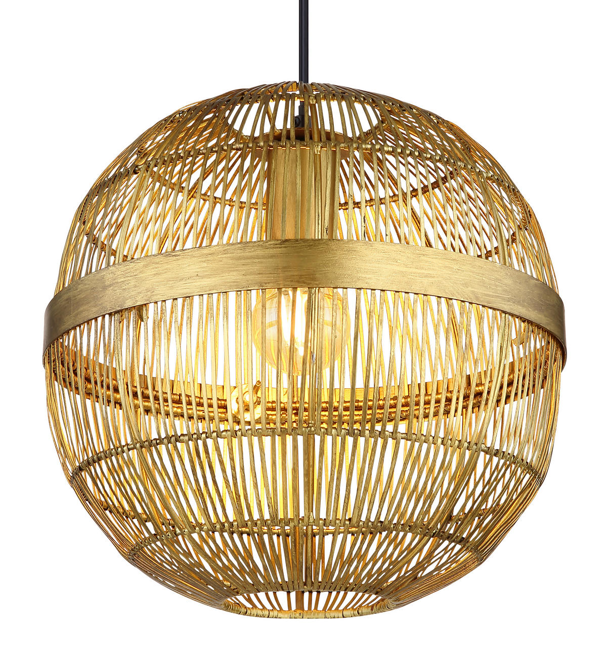 HÄNGELEUCHTE 30/120 cm    - Messingfarben, Konventionell, Metall (30/120cm) - Globo