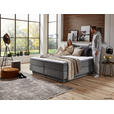 BOXSPRINGBETT 180/200 cm,  in Grau, Matratze, gepolstertes Kopfteil, Bettkasten, Topper, H2 + H3 = mittel + fest  - Schwarz/Grau, KONVENTIONELL, Kunststoff/Textil (180/200cm) - Carryhome