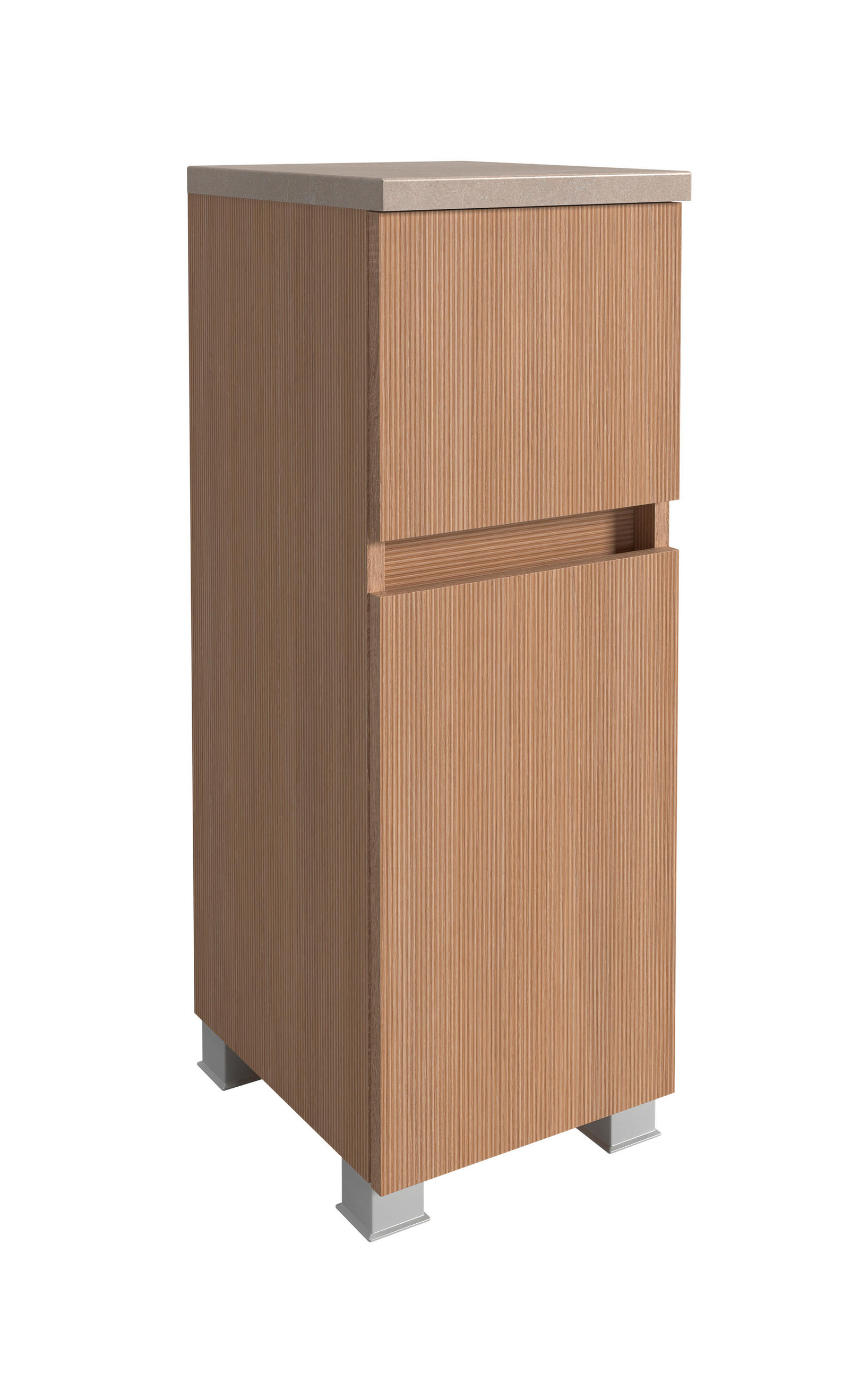 UNTERSCHRANK 30/80/35 cm   - Sandfarben/Eichefarben, KONVENTIONELL, Holzwerkstoff/Kunststoff (30/80/35cm) - Xora