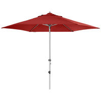 SONNENSCHIRM 320 cm Bordeaux  - Bordeaux/Silberfarben, Basics, Textil/Metall (320cm) - Doppler