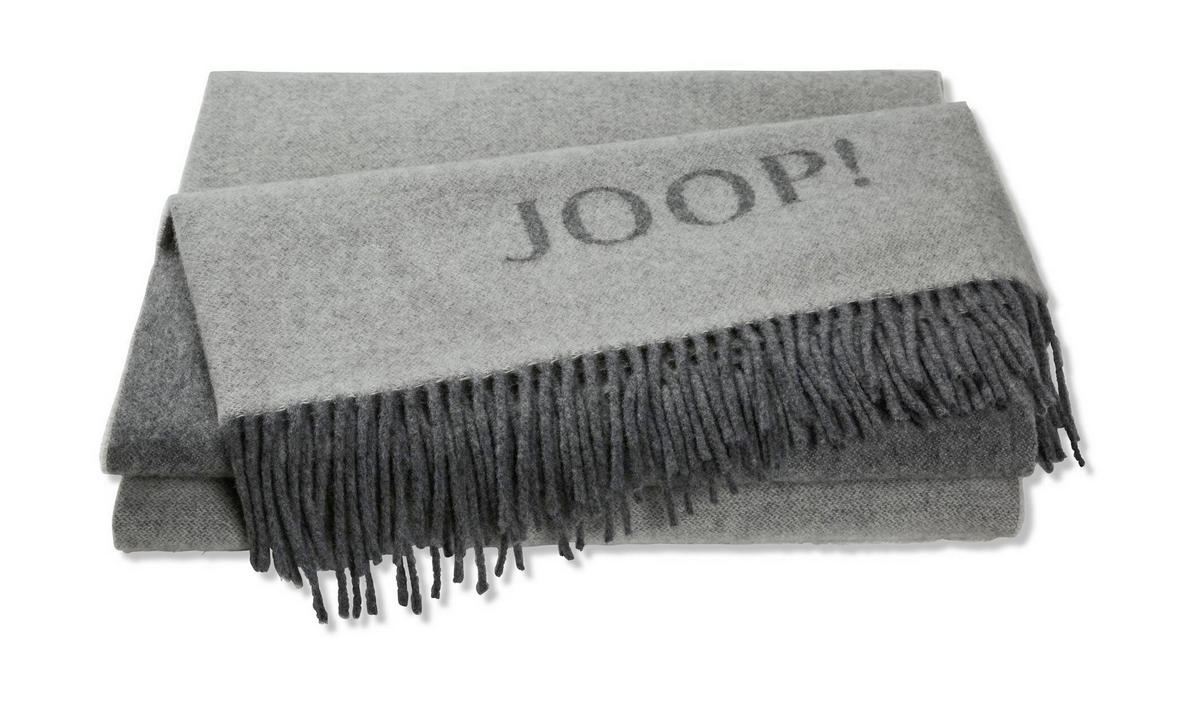 PLAID Fine-Doubleface 130/180 cm  - Schieferfarben/Graphitfarben, Basics, Textil (130/180cm) - Joop!