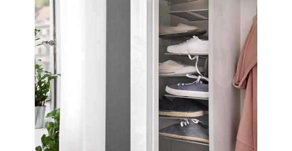 GARDEROBE 5-teilig in 160/201/35 cm - Eichefarben/Weiß, Design, Glas/Holz (160/201/35cm) - Moderano