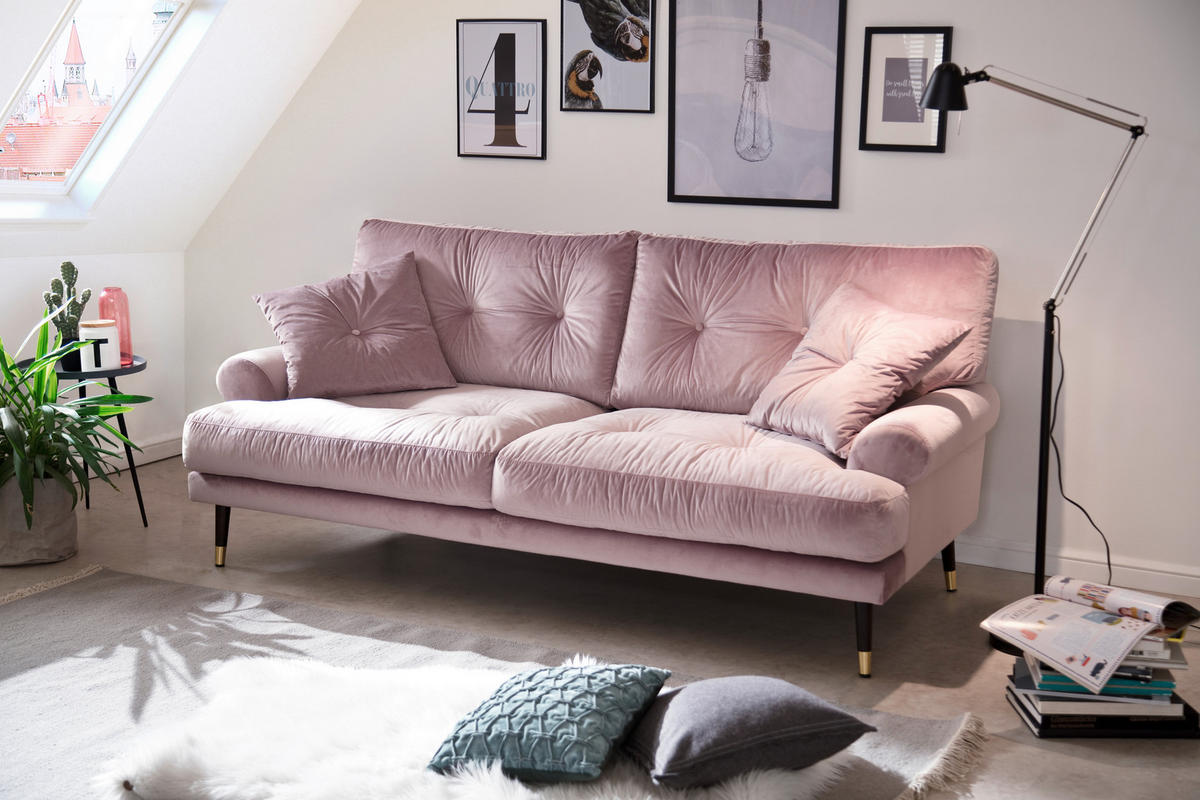 2-SITZER-SOFA TOKIO-2S SOFA Samt Flieder  - Flieder, MODERN, Textil (180/89/100cm) - MID.YOU