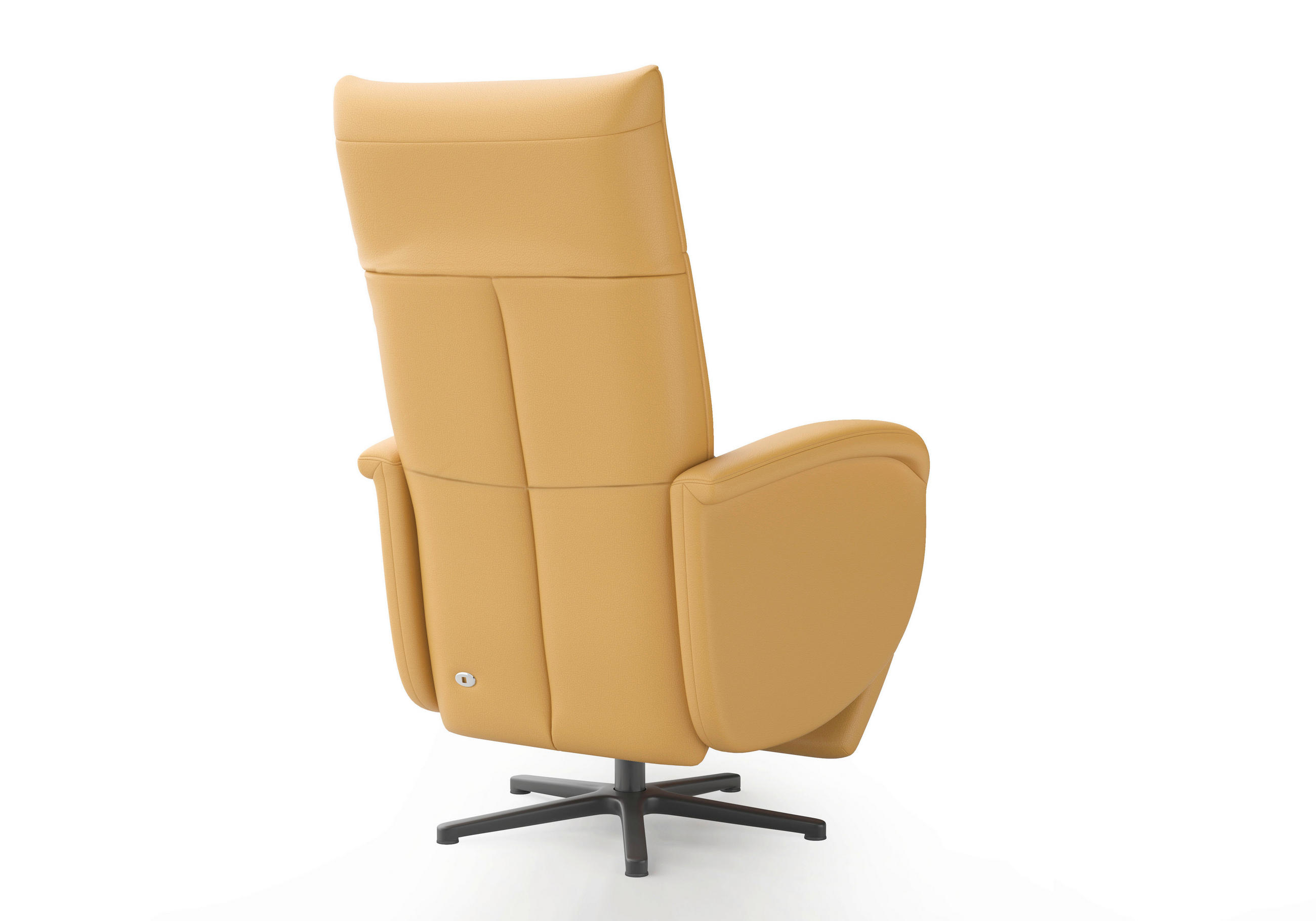 Thumbnail - Sit & More Drehstuhl Zora E, Currygelb, Leder, Echtleder, Nappaleder, Sternfuß, 75x112x82 cm, Goldenes M, Made in Europe...