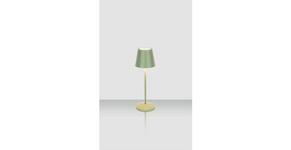 AKKU-TISCHLEUCHTE Denver 11/35 cm  - Grün, Trend, Metall (11/35cm) - Novel