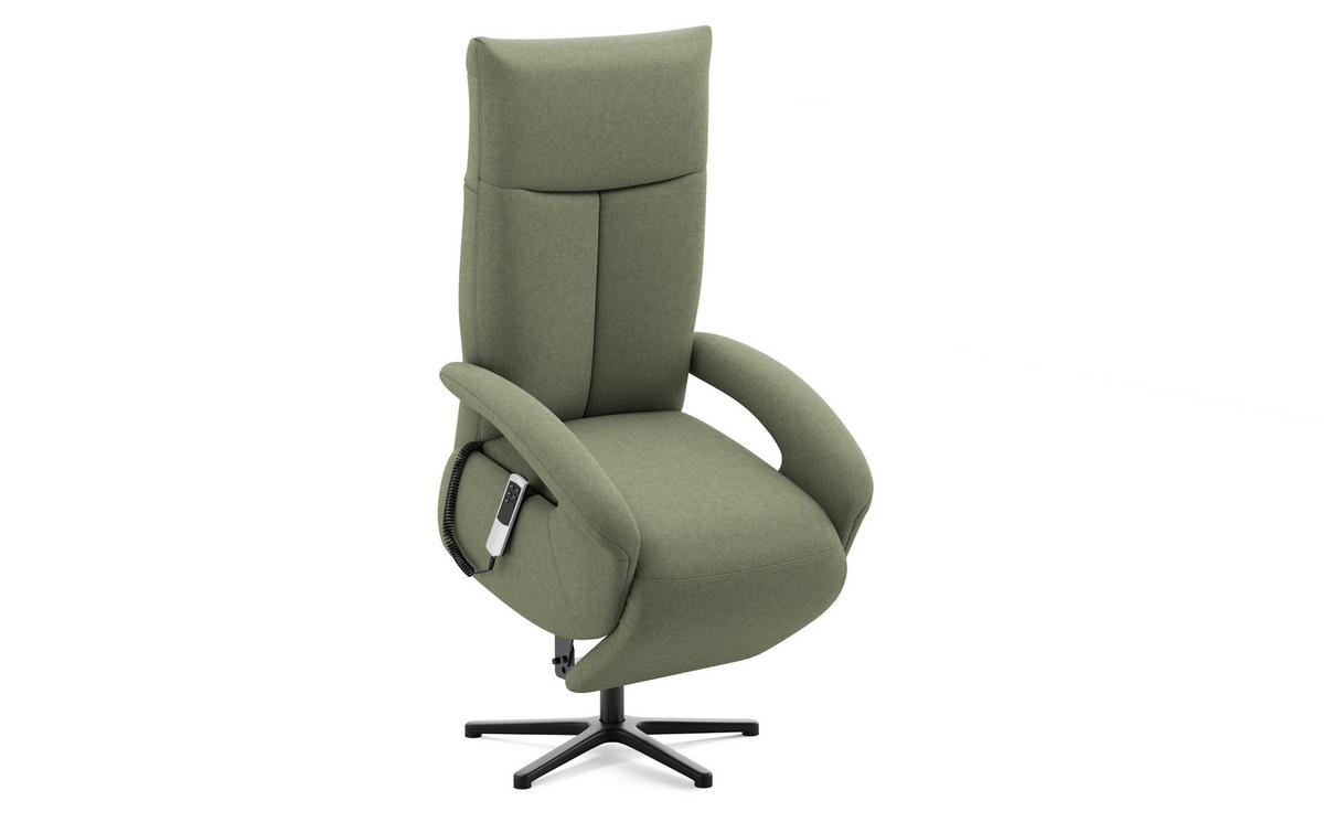 SESSEL in Flachgewebe Olivgrün  - Schwarz/Olivgrün, Modern, Textil/Metall (74/112/82cm) - Sit & More