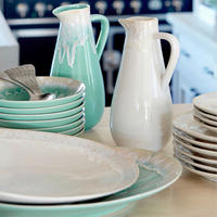 SERVIERPLATTE TAORMINA  - Türkis, Basics, Keramik (40/5/33cm) - Costa Nova