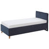 POLSTERBETT Lattenrost, Bettkasten 90/200 cm  in Dunkelblau  - Eichefarben/Birkefarben, KONVENTIONELL, Holz/Textil (90/200cm) - Stylife