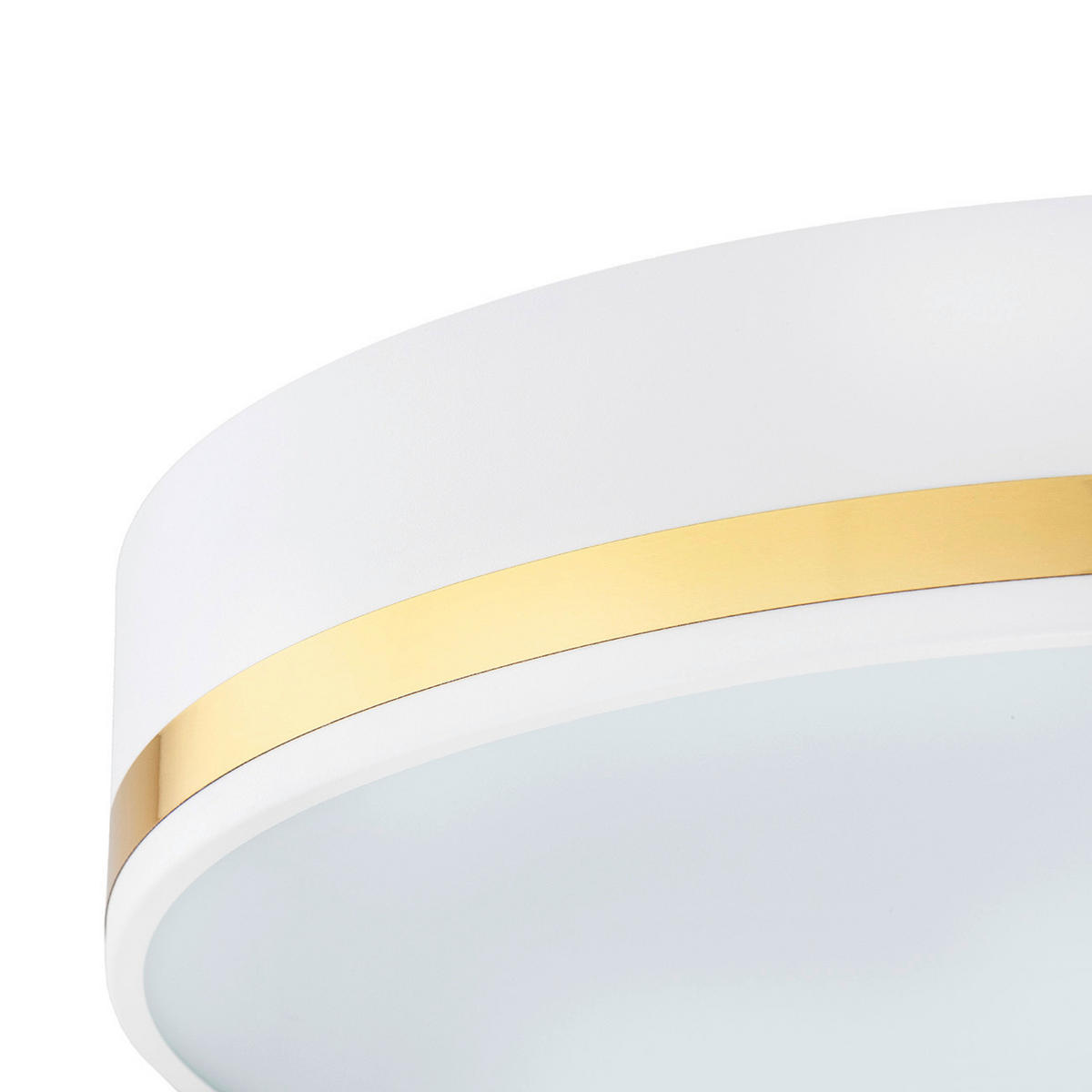 DECKENLEUCHTE Argon Amore 8/25/25 cm   - Goldfarben/Weiß, Basics, Glas/Metall (8/25/25cm)
