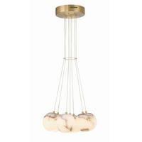 LED-PENDELLEUCHTE 45,6/25 cm  - Goldfarben, KONVENTIONELL, Glas/Metall (45,6/25cm) - Elstead Lighting