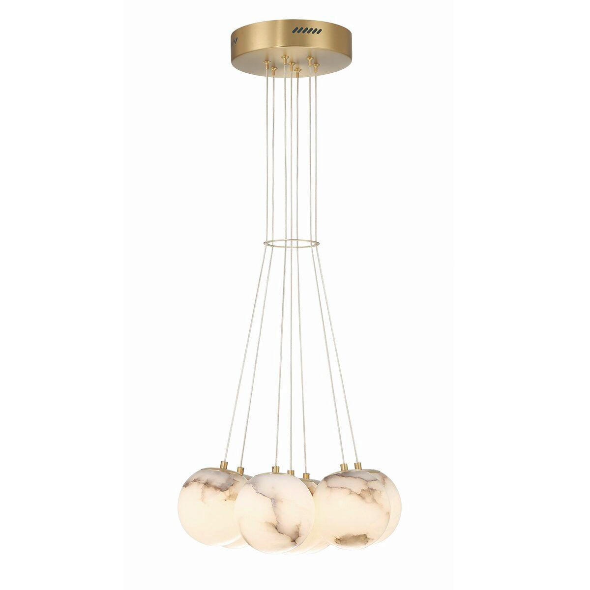 LED-PENDELLEUCHTE 45,6/25 cm  - Goldfarben, KONVENTIONELL, Glas/Metall (45,6/25cm) - Elstead Lighting