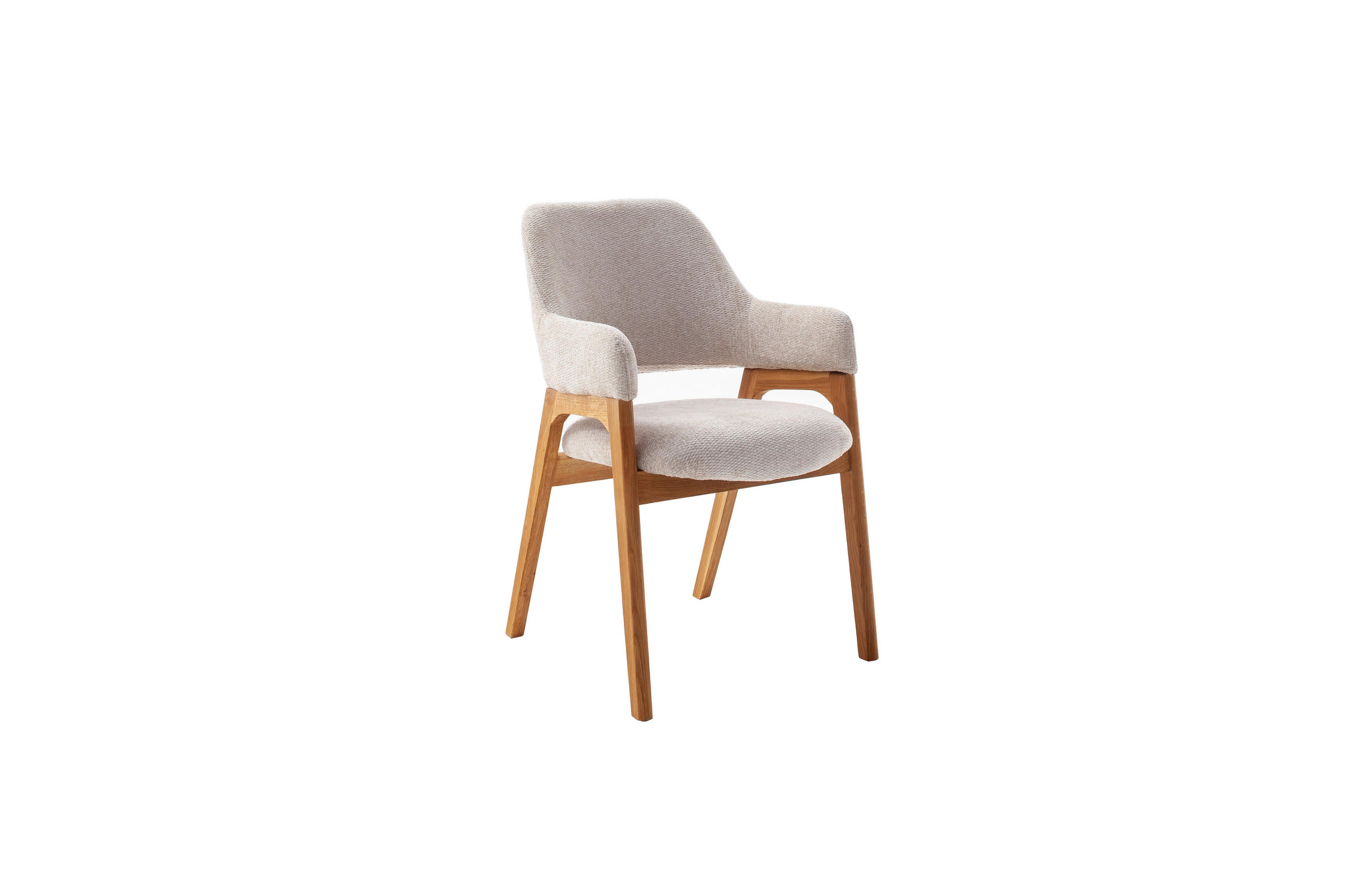 ARMLEHNSTUHL  in  - Wildeiche/Hellgrau, MODERN, Holz/Textil (56/86/62cm) - MID.YOU