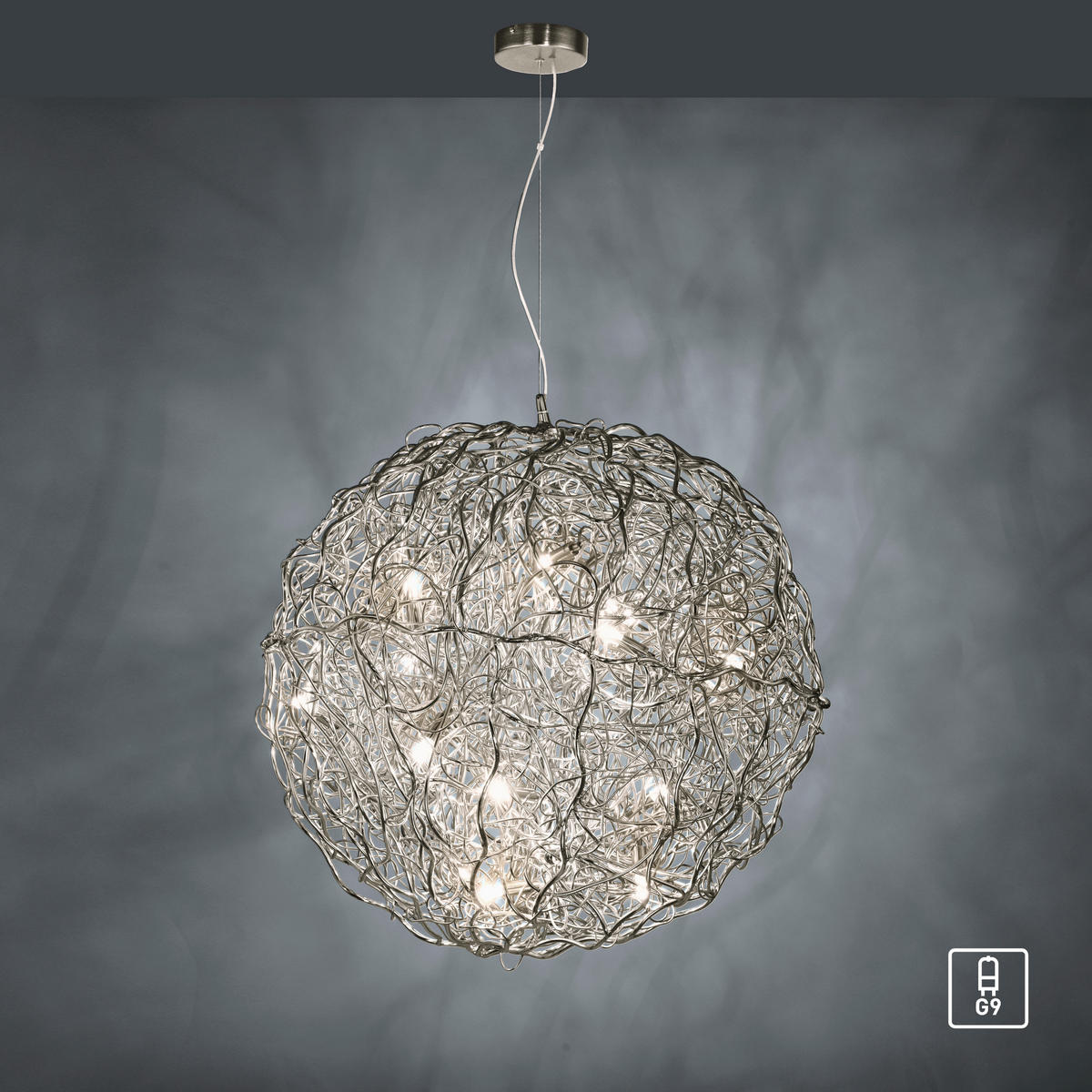 HÄNGELEUCHTE 75/75/300 cm  - Design, Metall (75/75/300cm) - Paul Neuhaus