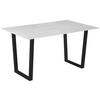 ESSTISCH rechteckig Schwarz, Beige  - Beige/Schwarz, KONVENTIONELL, Stein/Metall (140/76/90cm) - MID.YOU