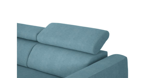 ECKSOFA in Feincord Türkis 205/280 cm - Türkis/Schwarz, Design, Textil/Metall (205/280cm) - Xora