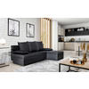ECKSOFA in Webstoff Anthrazit  201/143 cm  - Anthrazit/Schwarz, Design, Kunststoff/Textil (201/143cm) - MID.YOU