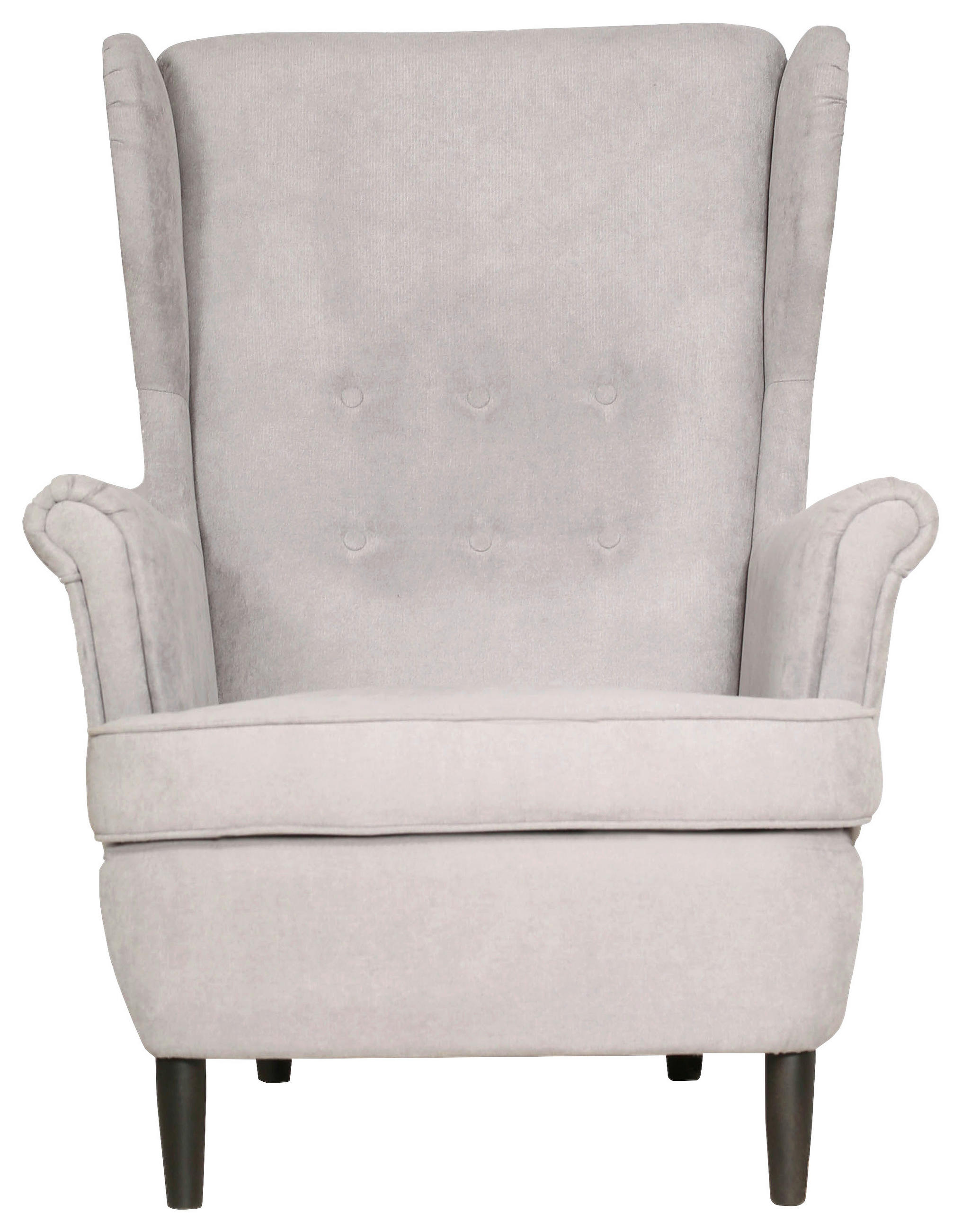 FÜLES FOTEL - fekete/szürke, Basics, faalapú anyag/karton (78/102/98cm) - Carryhome