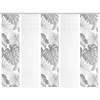 FLÄCHENVORHANG  5 Stück  blickdicht  60/260 cm   - Weiß/Grau, Natur, Textil (60/260cm)