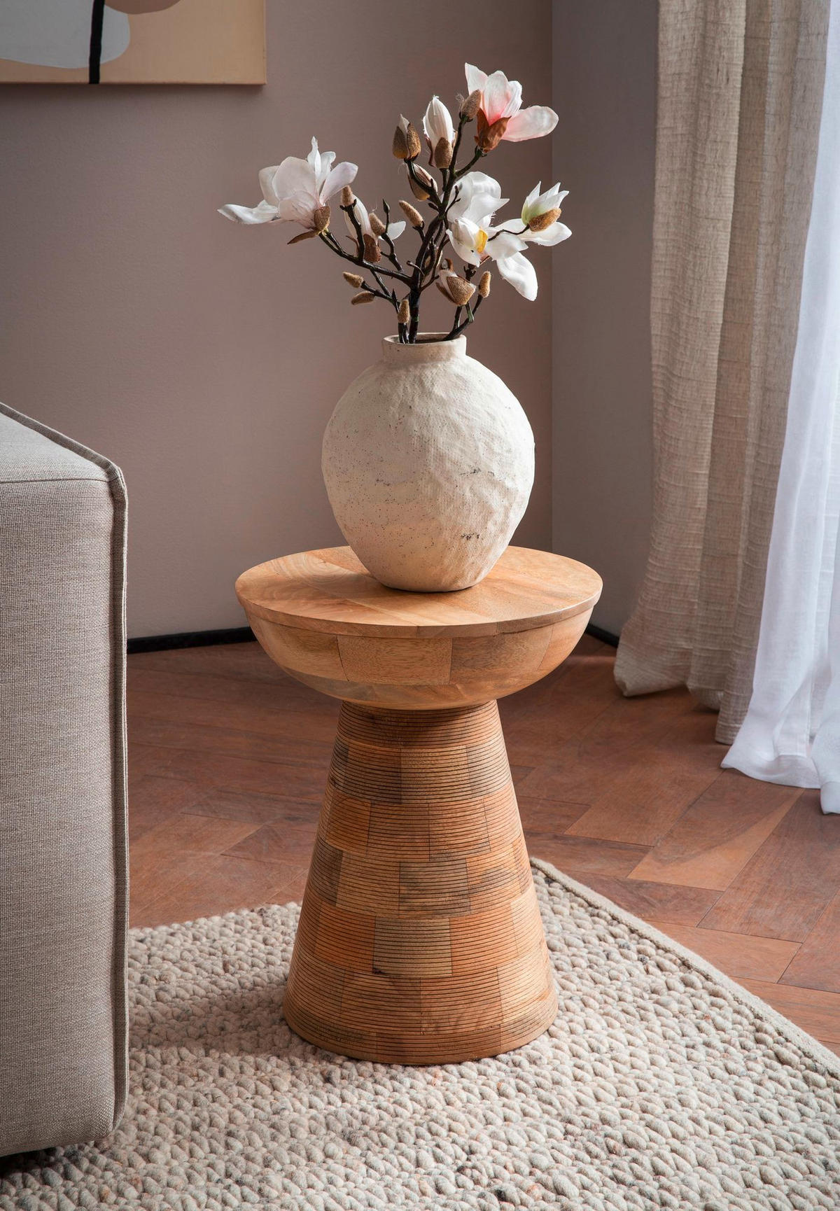 BEISTELLTISCH in Holz 37/37/45 cm  - Braun, Design, Holz (37/37/45cm) - Livetastic