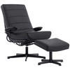 RELAXSESSELSET Lederlook    - Schwarz, Design, Textil/Metall (68/101/85cm) - Livetastic