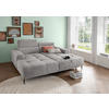 ECKSOFA in Chenille Grau  - Schwarz/Grau, Konventionell, Textil/Metall (200/188cm) - Livetastic
