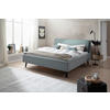 POLSTERBETT Bettkasten, Lattenroste Hellblau 140/200 cm  - Schwarz/Hellblau, KONVENTIONELL, Holz/Textil (140/200cm) - Livetastic